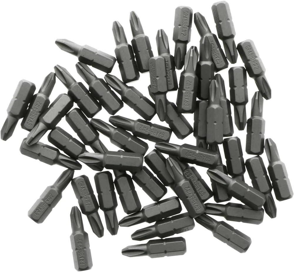 Grabber #2 Reduced Phillips Drywall Screw Driver Bit Tips (50-Pack)