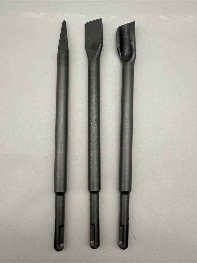 3 Pack Chisel For Rotary Hammer Drill Chisel Bits Set For Drilling *READ