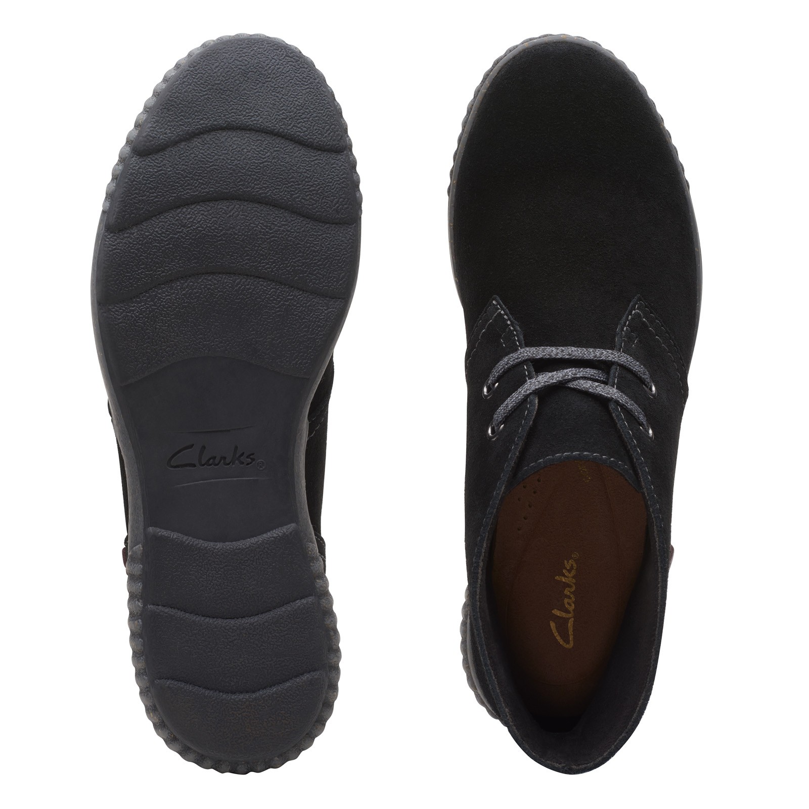 Clarks Magnolia Charm 26167480 Womens Black Suede Ankle & Booties Boots