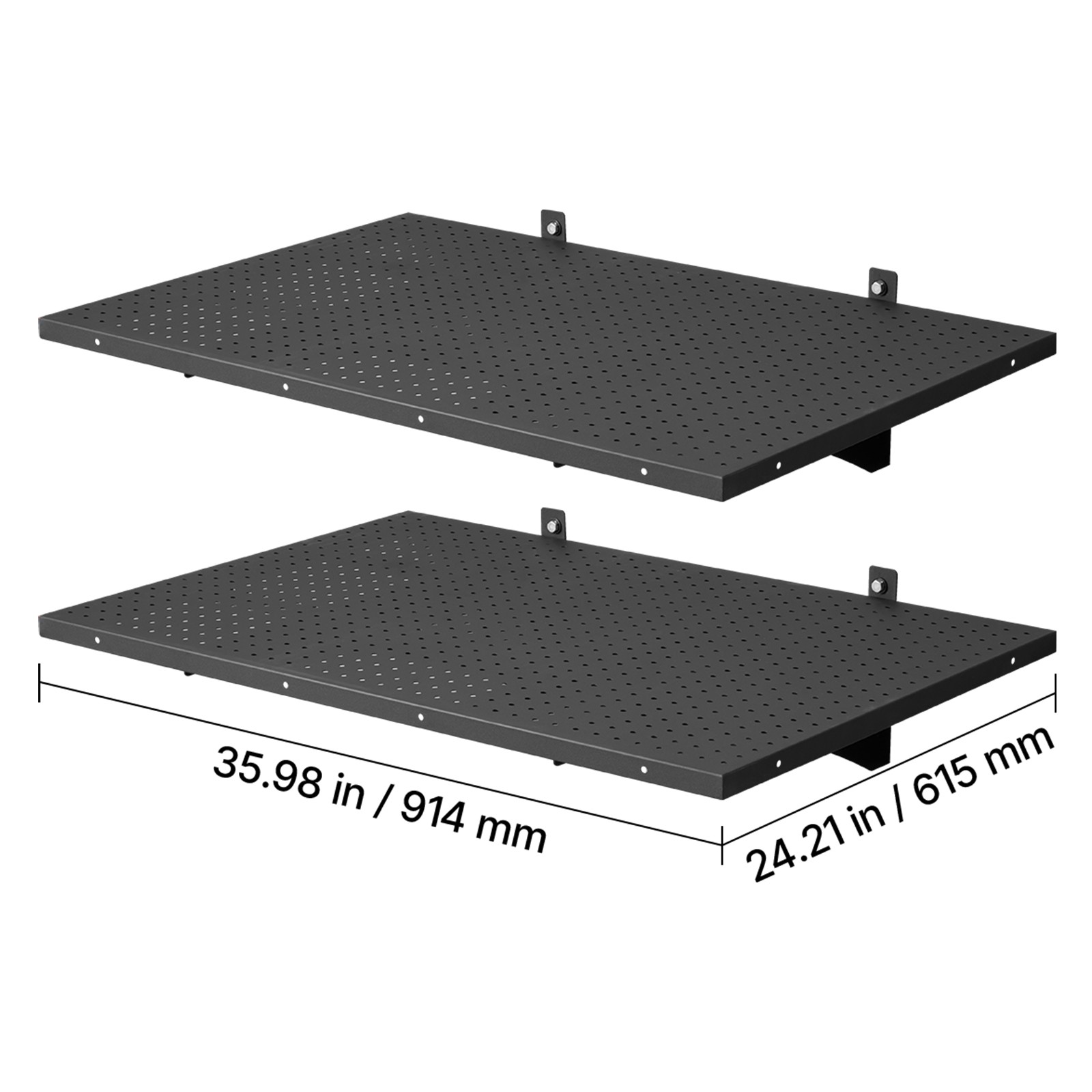 Uimoso 2 x 3 ft Wall-Mounted Garage Shelving, 560 lbs Capacity