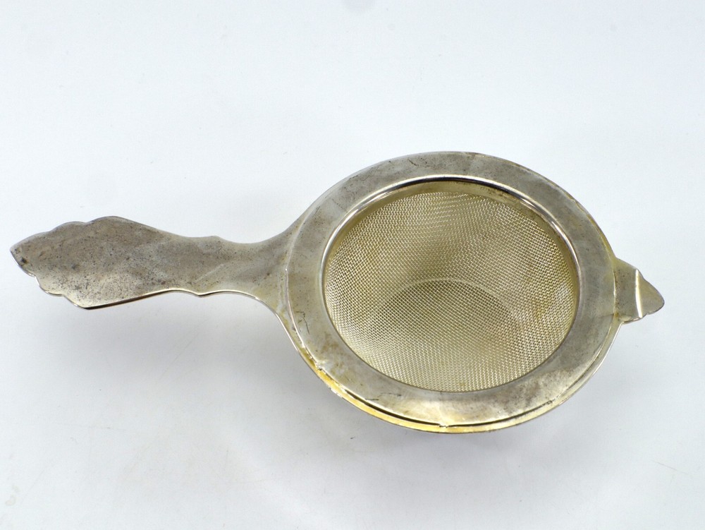 Metal TEA BAG STRAINER Rest Mesh 2-piece Silver Color