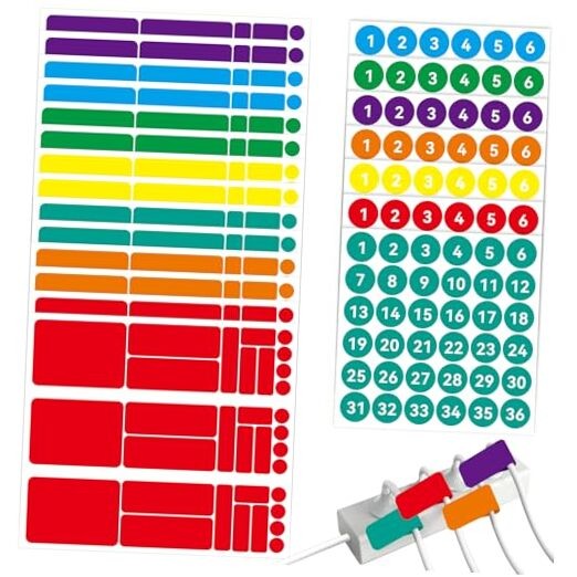 21 Sheets Color Coding Labels Classroom Laptop Label for Organization