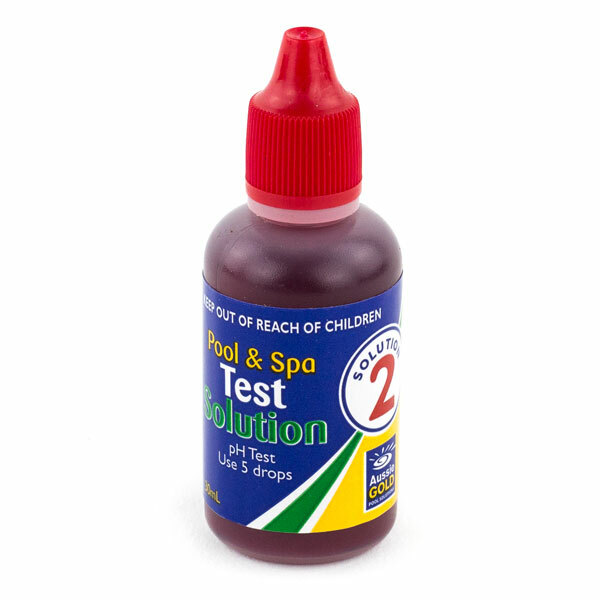 Aussie Gold PH Test Solution NO.2 - Suits 4in1 Pool Spa Test Kit