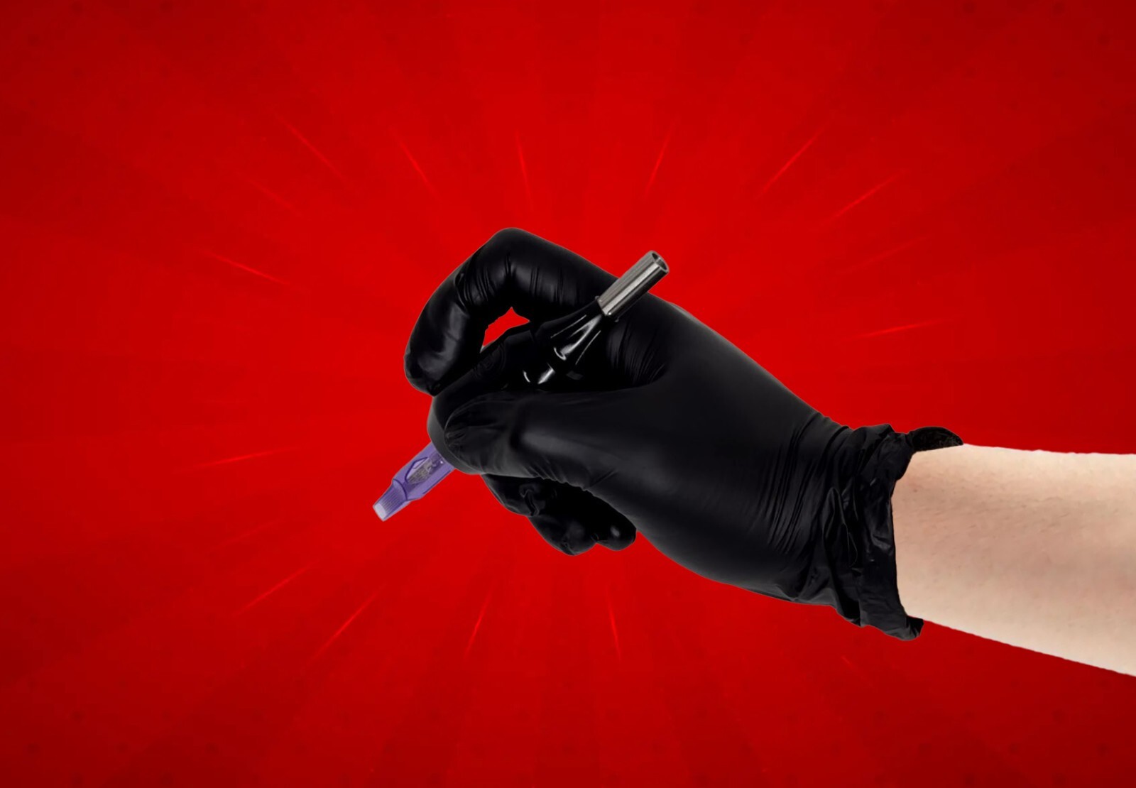 Black Adjustable Aluminum alloy Cartridge grip (include 1pc needle bar), 32mm