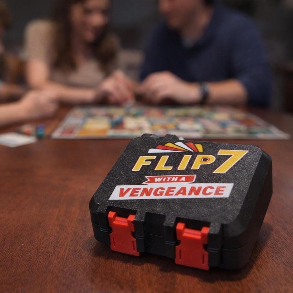 Flip 7 With a Vengeance Card Game Case, 3D Printed Holder, Tabletop Accessory
