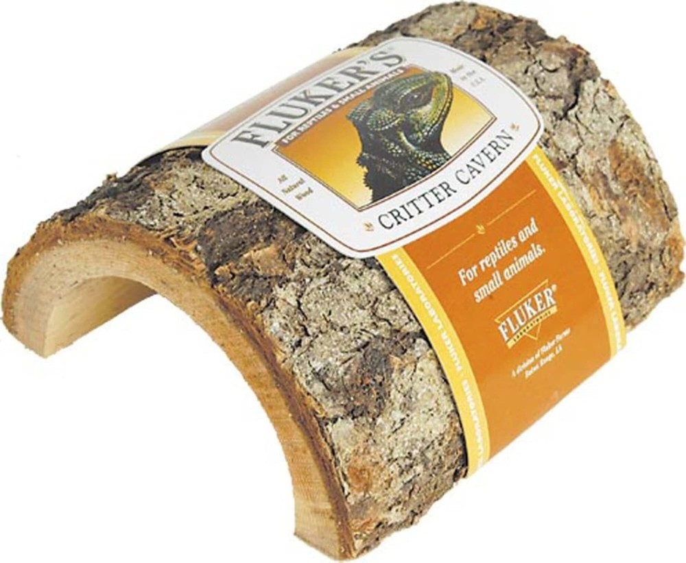 Fluker's Critter Cavern Half Log Hideaway Brown (Large) -DBDPet Pro-Tip Guide
