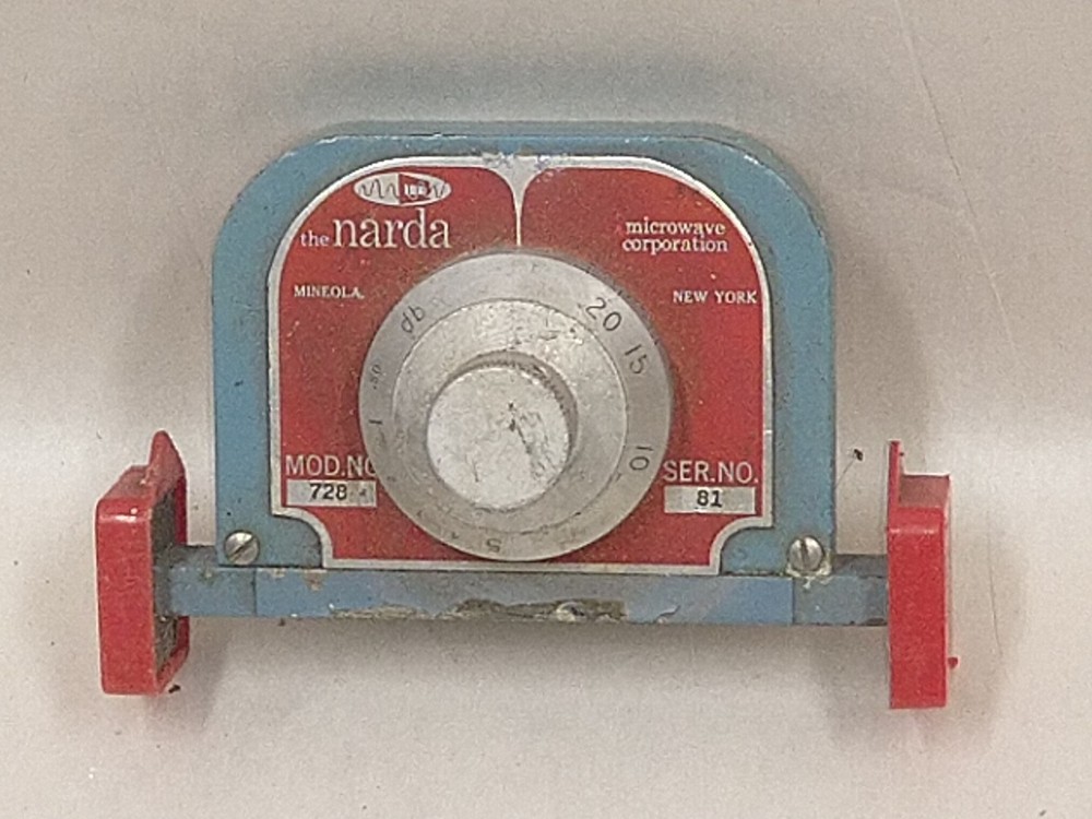 NARDA 728 WR42 Direct Reading Variable Attenuator, 0-25 dB
