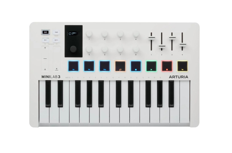 Arturia MiniLab 3 - Universal MIDI Controller - White
