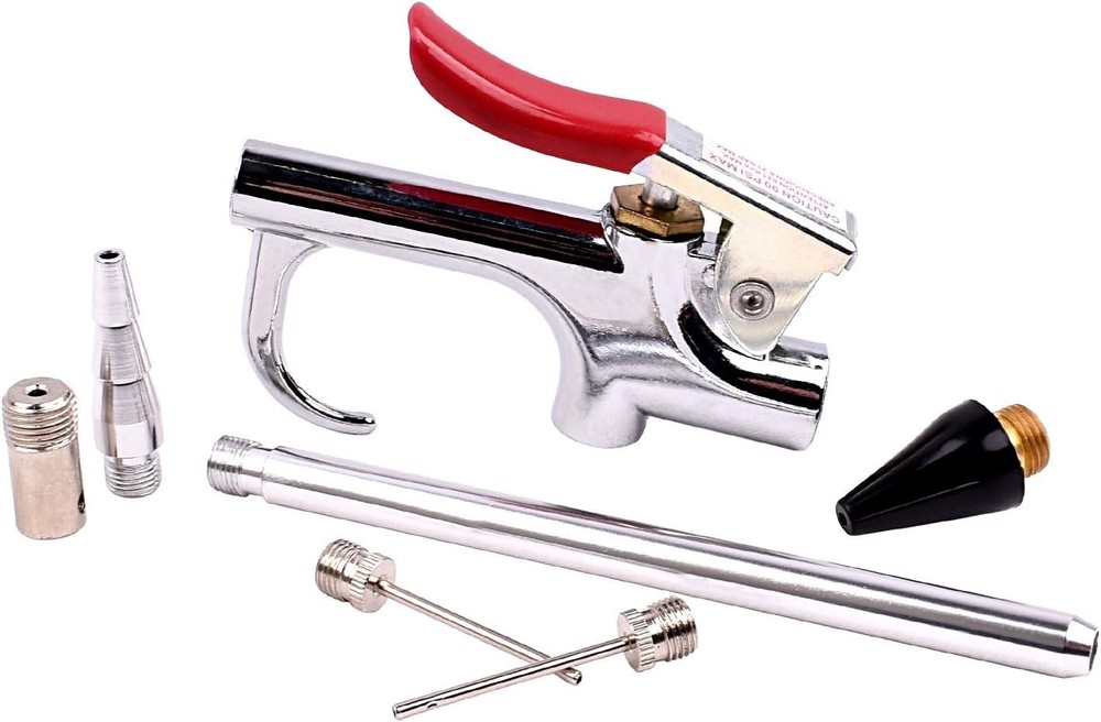 7-Piece Air Compressor Tool Kit - Includes Interchangeable Nozzles & Tips