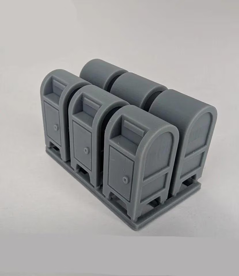 6 O Scale Mail Post Boxes
