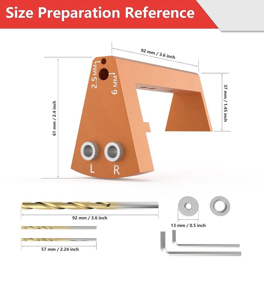 Undermount Drilling Guide - Durable Aluminum Drill Angle Guide w/Steel Insert...