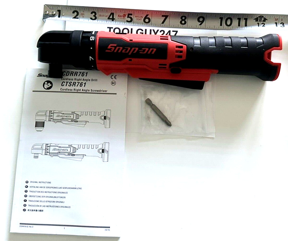 SNAP ON CTSR761DB 14.4 Micro Lithium Cordless Right Angle Screwdriver TOOL ONLY+