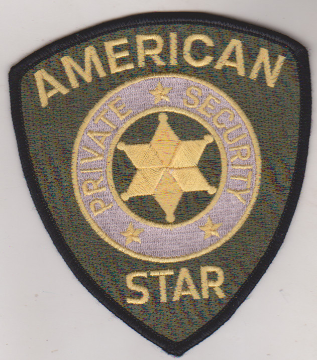 American Star Private Security  Eureka, CA patch  shipped from Australia