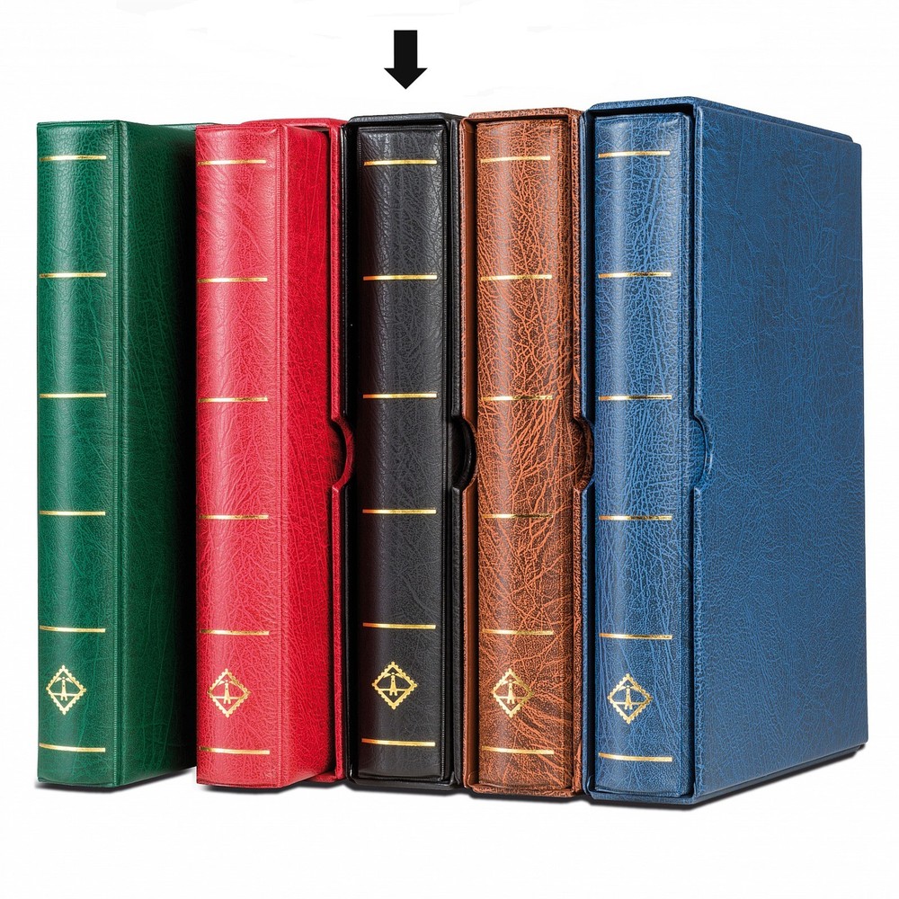 Lighthouse Vario F 3 Ring Binder w/ Slipcase Black Office Banknotes Album NEW