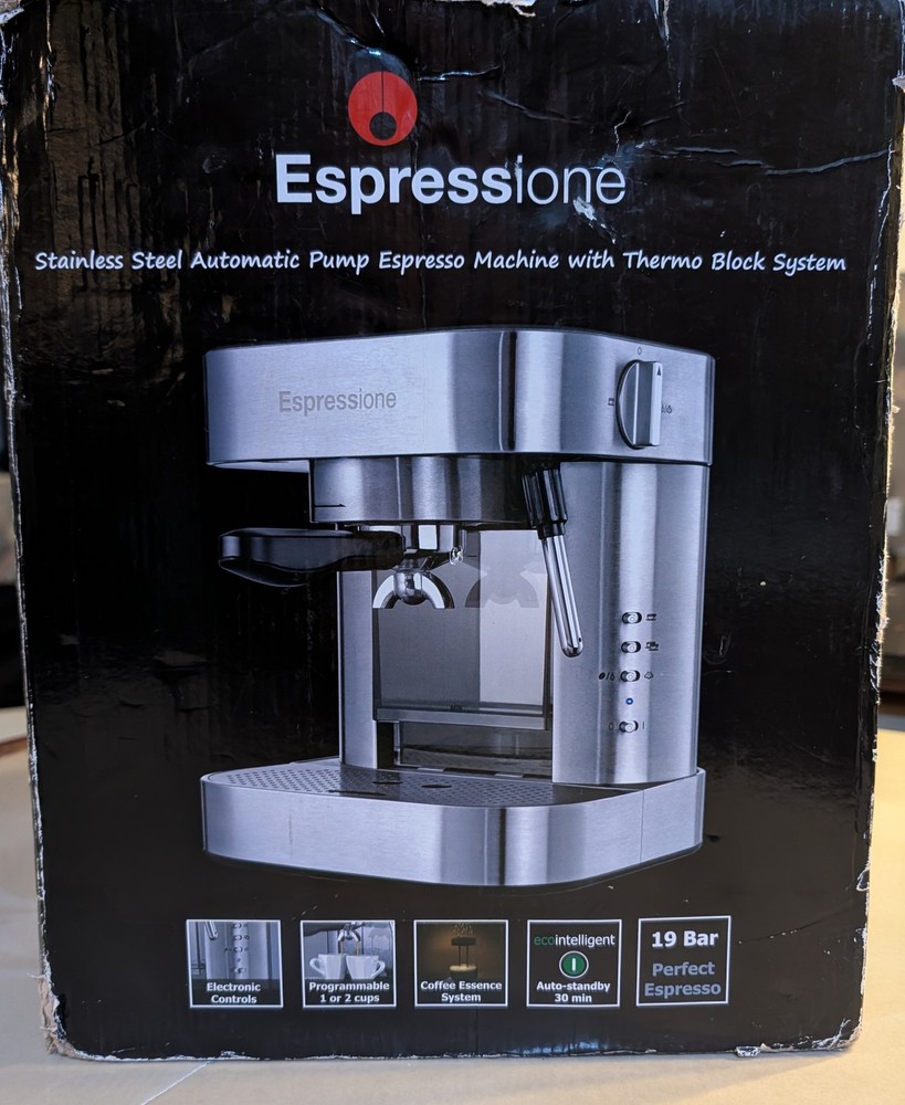 Espressione Stainless Steel Automatic Pump Espresso Machine/Coffee Maker - NEW