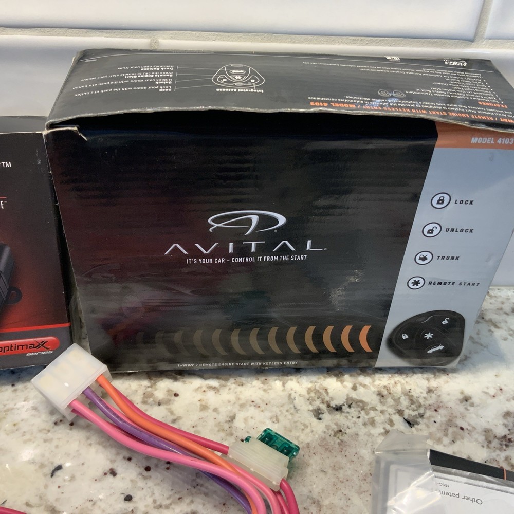 Avital 4103LX Remote Start with Two 4-Button Remotes - Black
