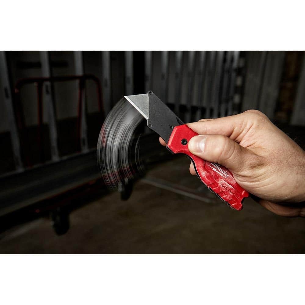 FASTBACK Folding Utility Knife 2 Pack with Blade Storage Gut Hook