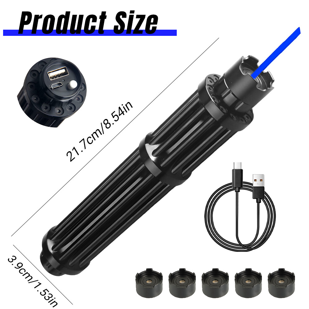 Most Powerful Focus High Power Blue Laser Pointer Lazer Burning Laser Pointer US