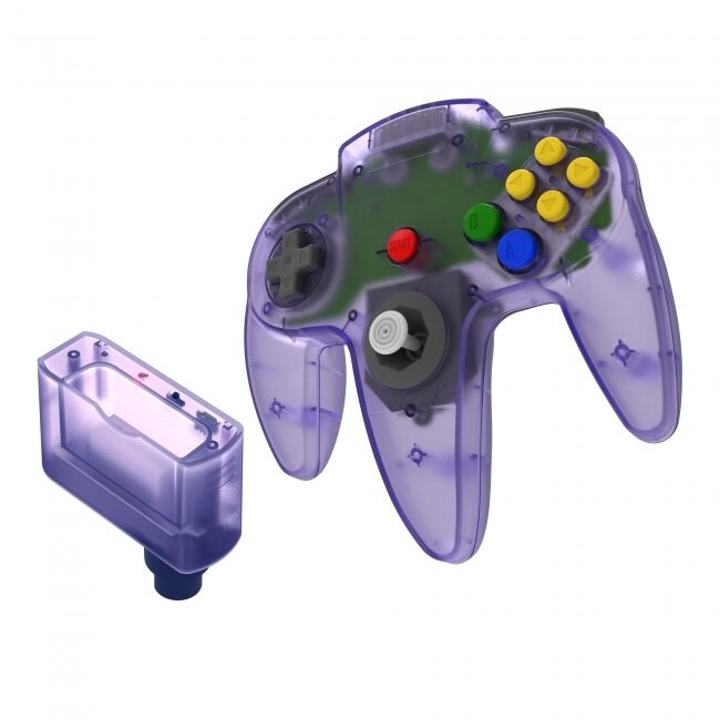 TeknoGame N64 Wireless 2.4 GHz controller s Atomic Purple