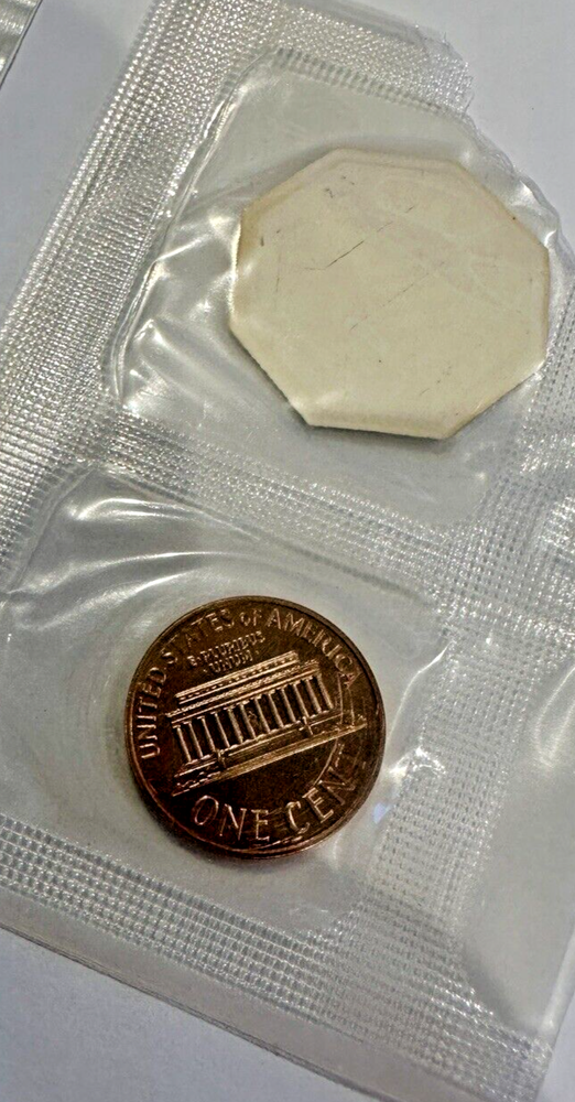 1963 LINCOLN Proof Cent w/Mint Token ~ Sealed Mint Cello ~From Original Mint Set