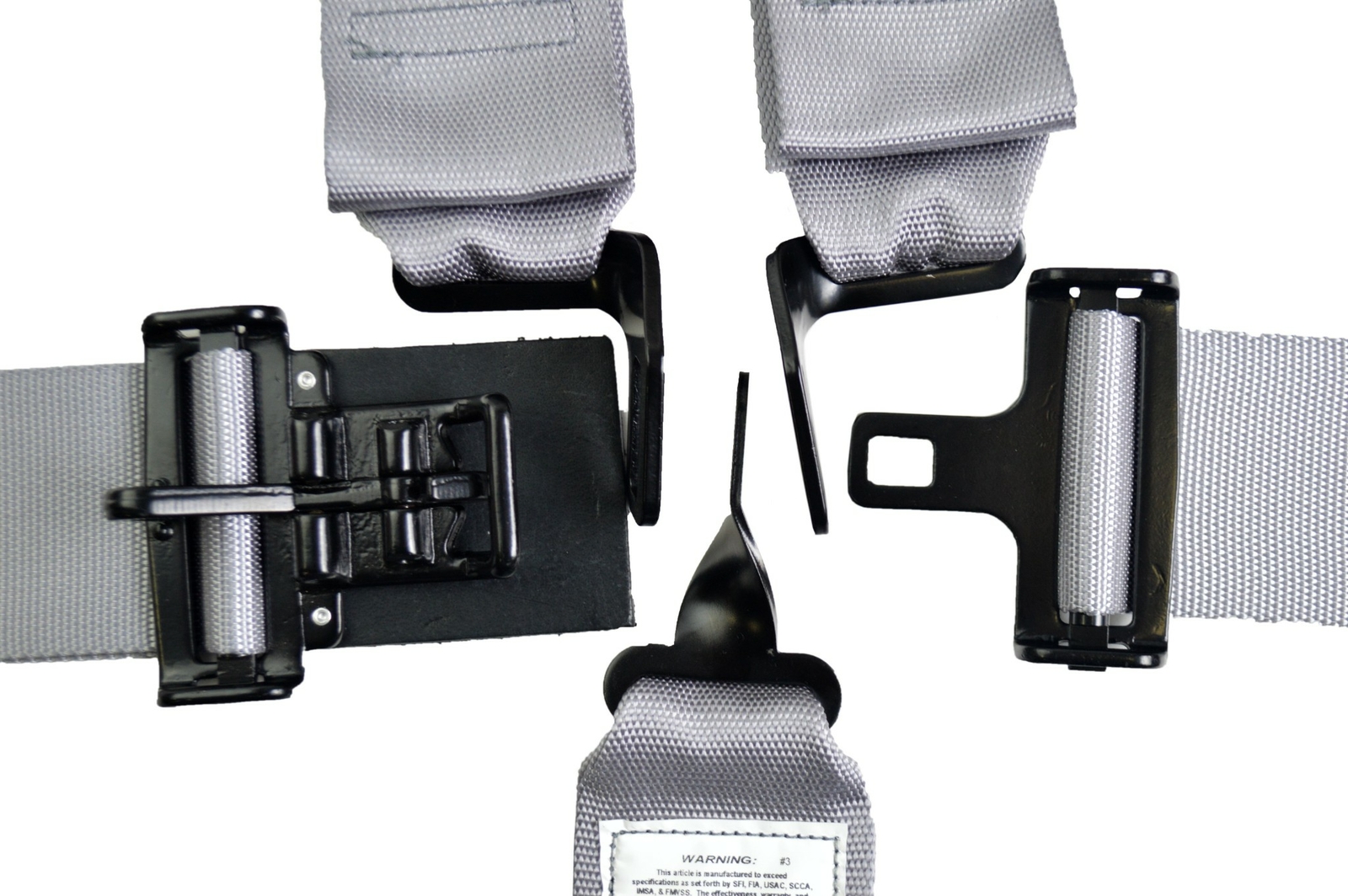 DRAGSTER ALL WRAP RACE HARNESS 3" RACE HARNESS 5 POINT SFI 16.1 LATCH LINK GREY