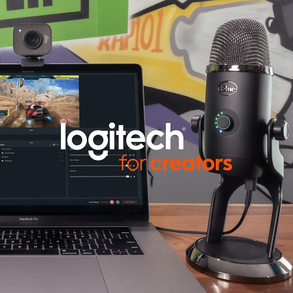 Logitech for Creators Blue Yeti USB Microphone for Multi-Pattern Blackout
