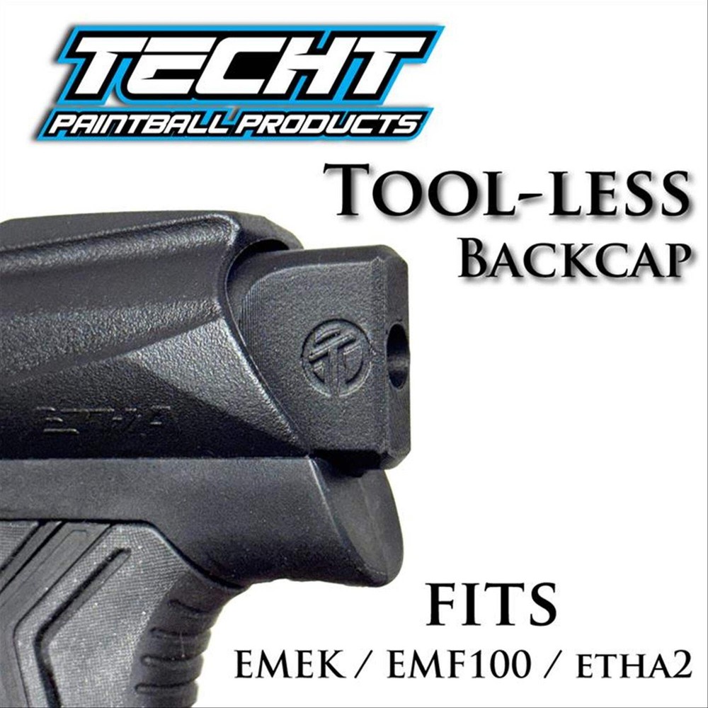 TechT Tool-Less Backcap for Eclipse Emek / EMF100 / Etha2 - Black