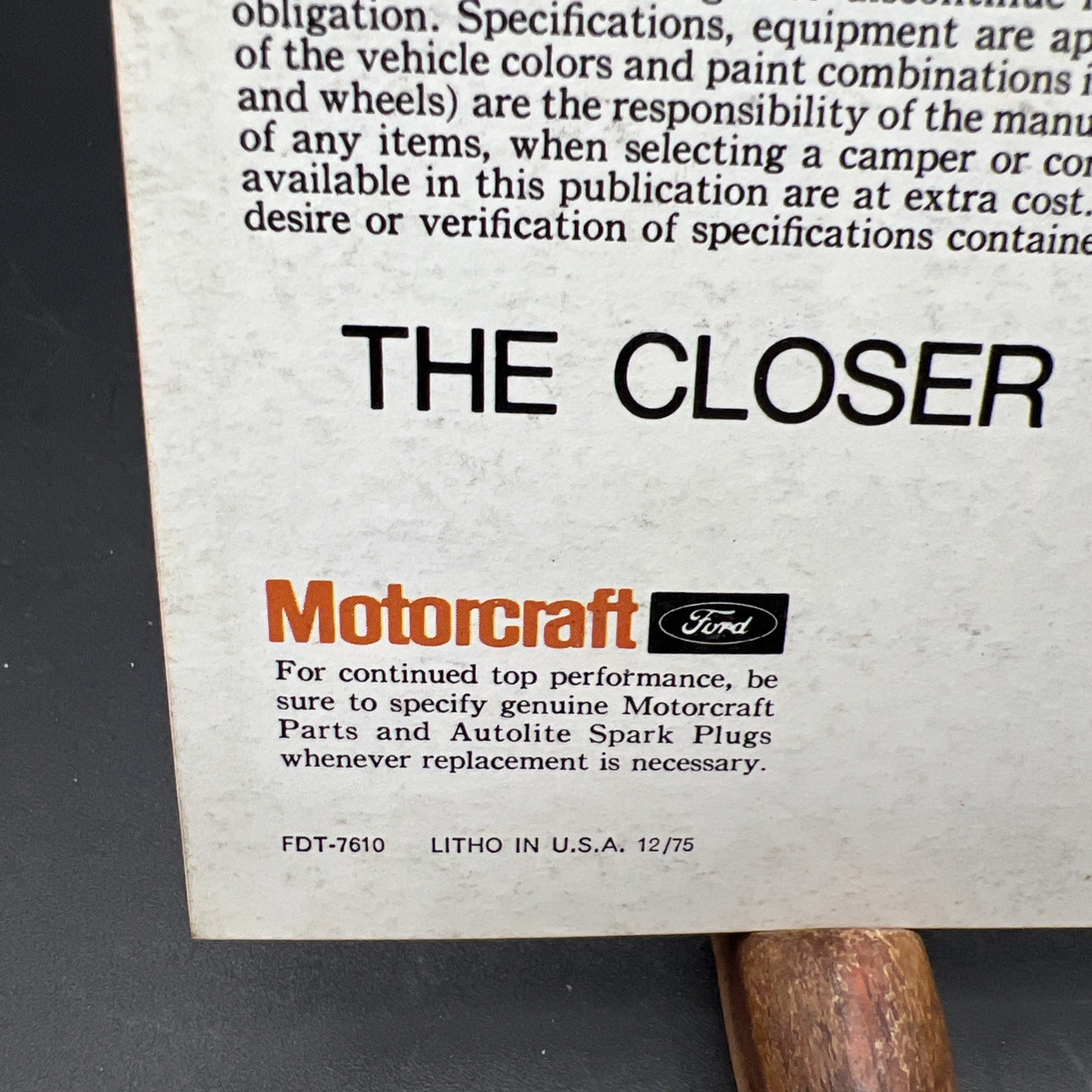 Vtg Orig 1976 Ford Pickups Dealer Sales Catalog Truck Brochure Specs Colors USA