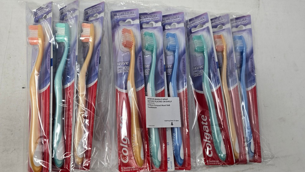 Colgate Multi Color Wave Zig Zag Gum Compact Head Soft Toothbrush 18 Pack