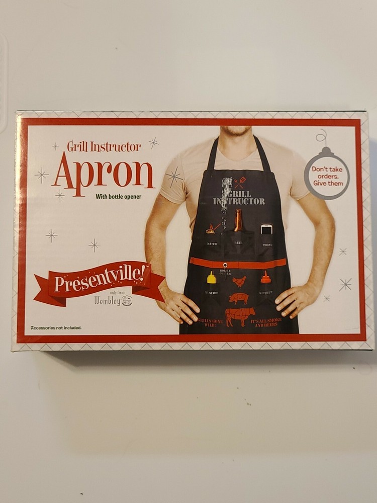New Open Box Grill Instructor Man Apron