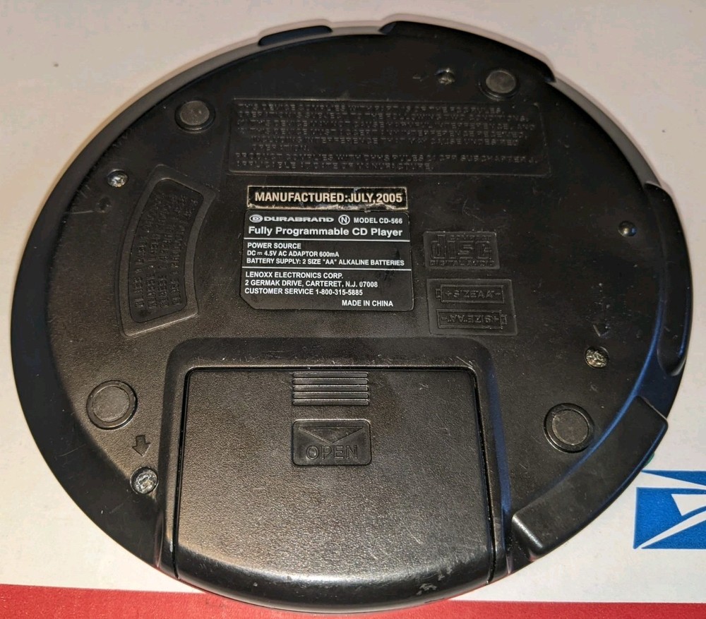 Durabrand CD-566 Personal Portable Cd Player Tested Working