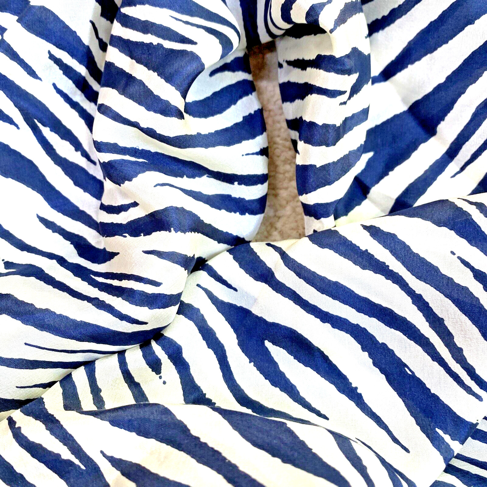 Vintage Oscar De La Renta Silk Scarf Navy Blue & White Mod Stripes Large Square