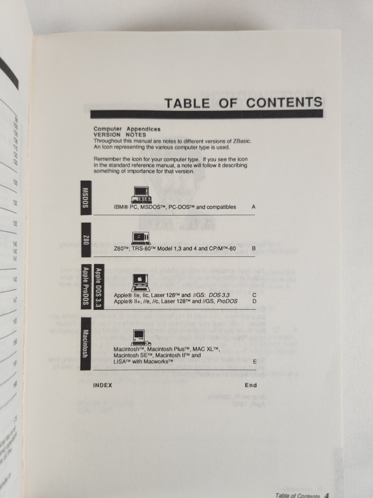 Zedcor ZBasic Interactive Basic Compiler By Andrew R. Gariepy 1987 4th Ed. PB