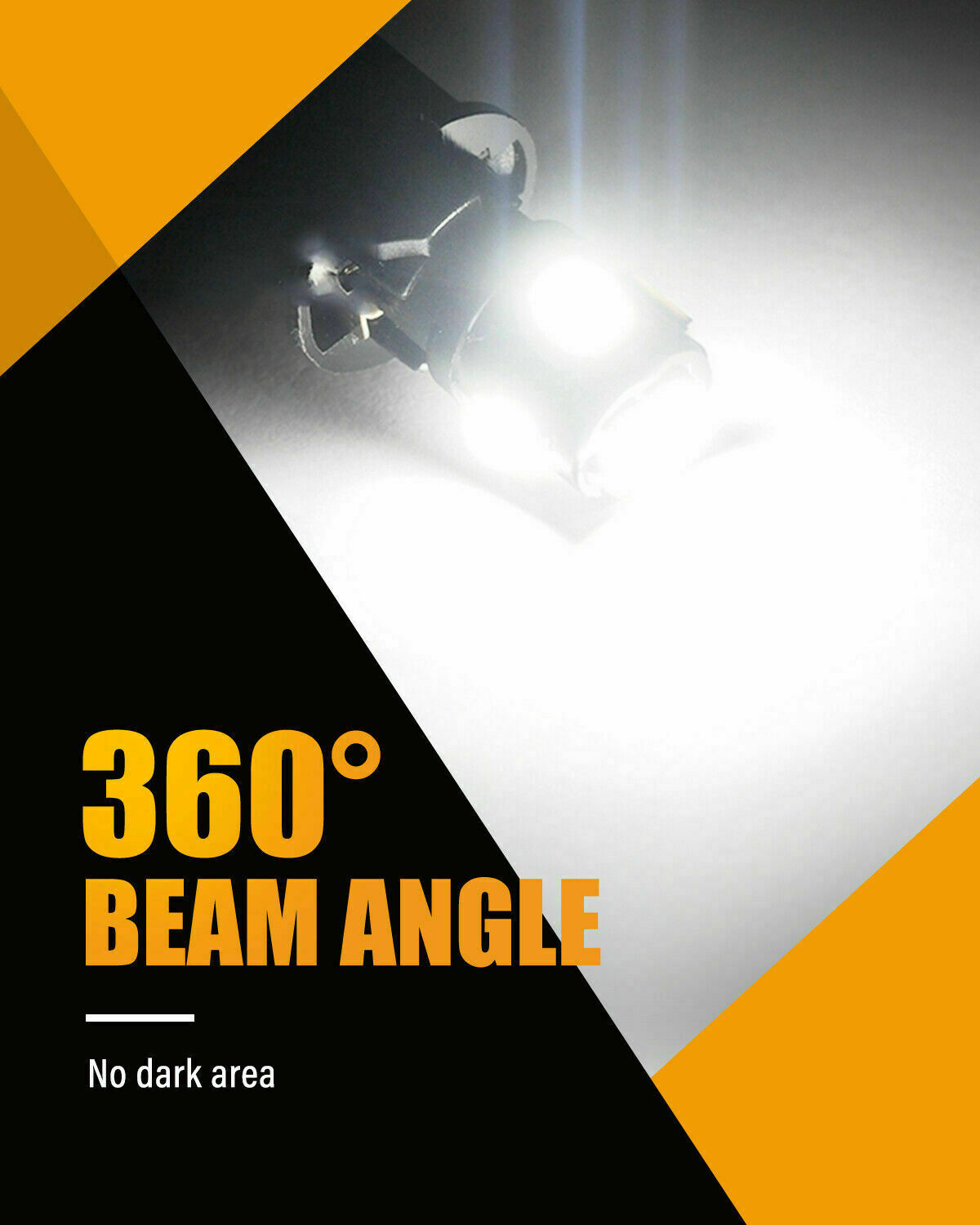 10pcs LED T10 194 168 W5W Canbus White Dome License Side Marker Light Bulb 6000K