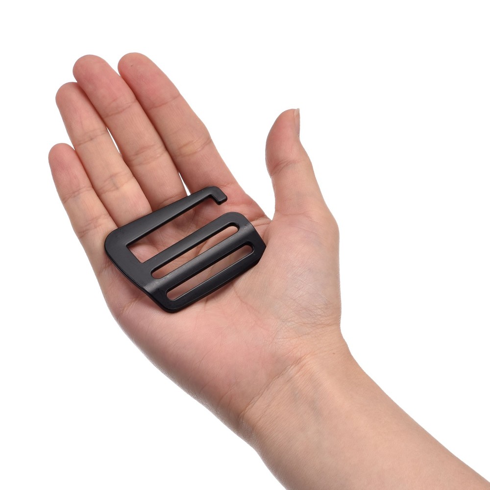 2Pack 1.5" Webbing Release G Hook Buckle Adjuster for Backpack Strap Matte Black