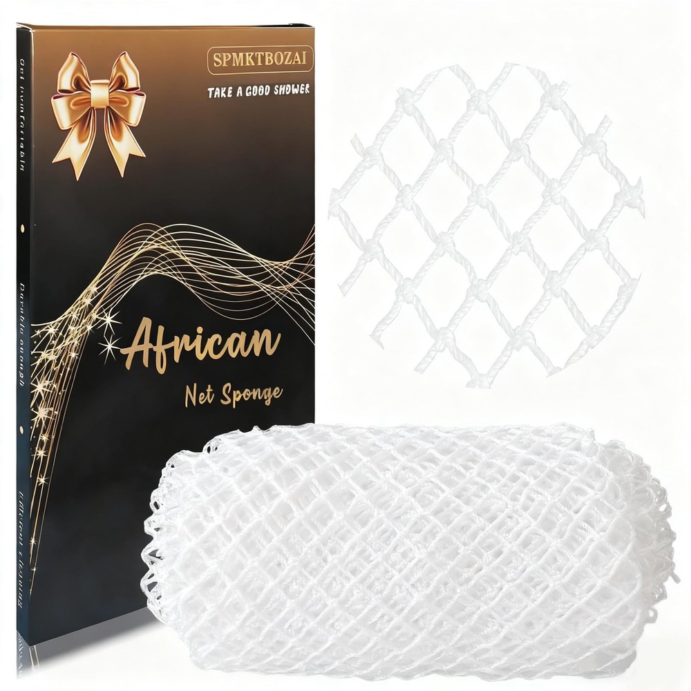 SPMKTBOZAI African Net Sponge Authentic, Exfoliating Real...