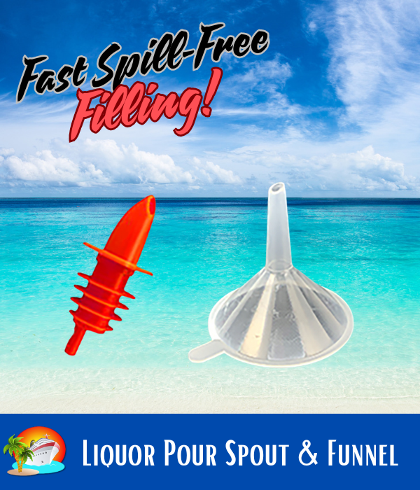 Cruise Plastic Flask Kit Runners Rum Alcohol Liquor Smuggle Booze Bags Travel