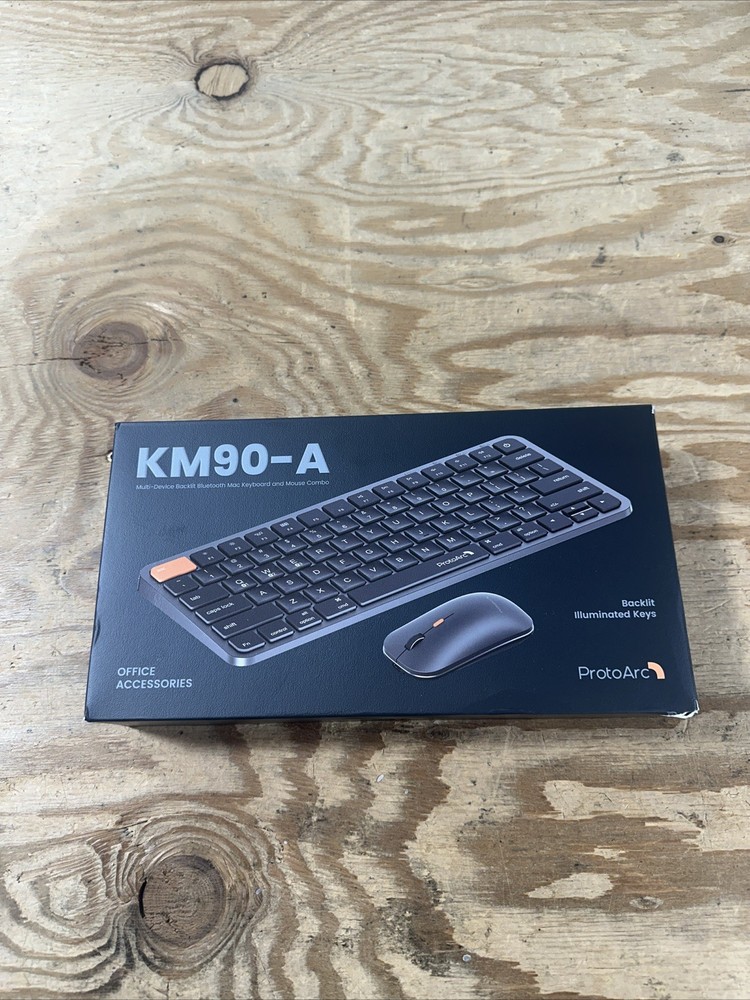 Protoarc Multi-Device Backlit Mac Keyboard And Mouse Combo Model KM90-A- Opened