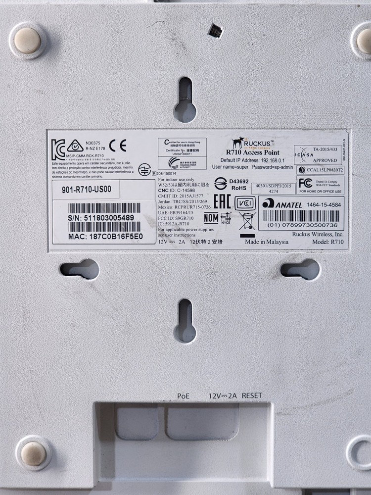Ruckus Wireless ZoneFlex R710 Access Point