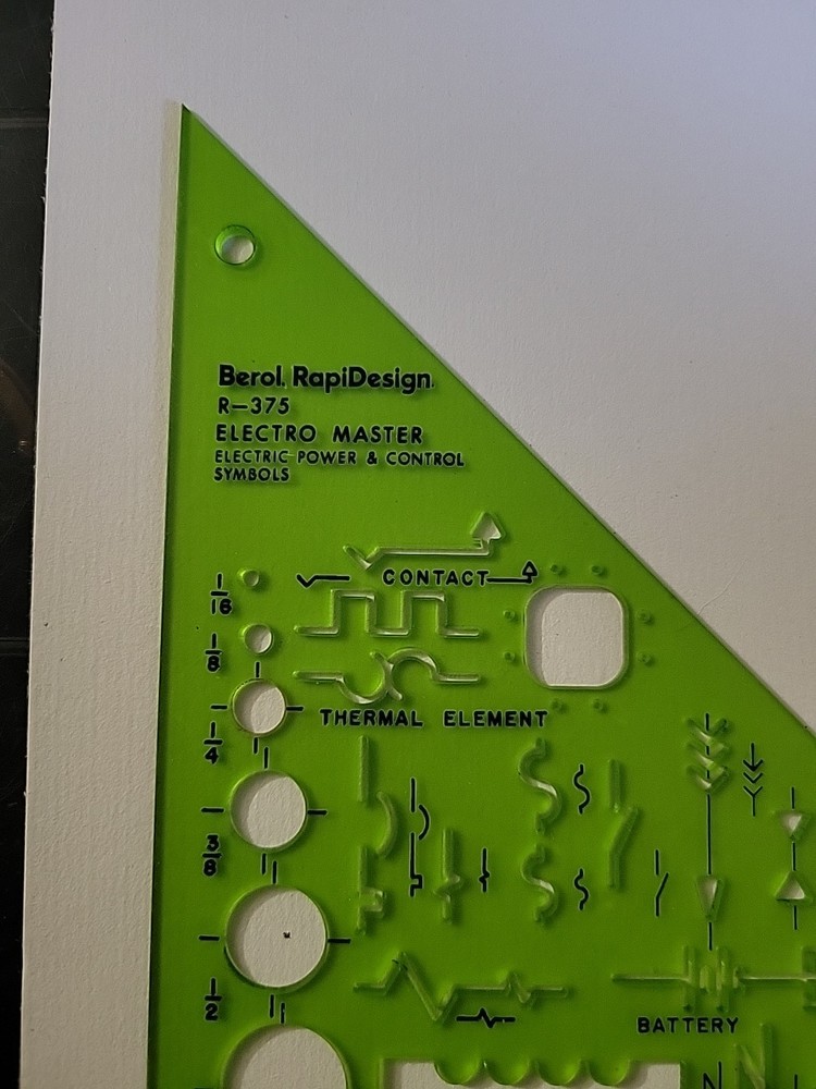 Berol Rapidesign Template - Electromaster - R-375