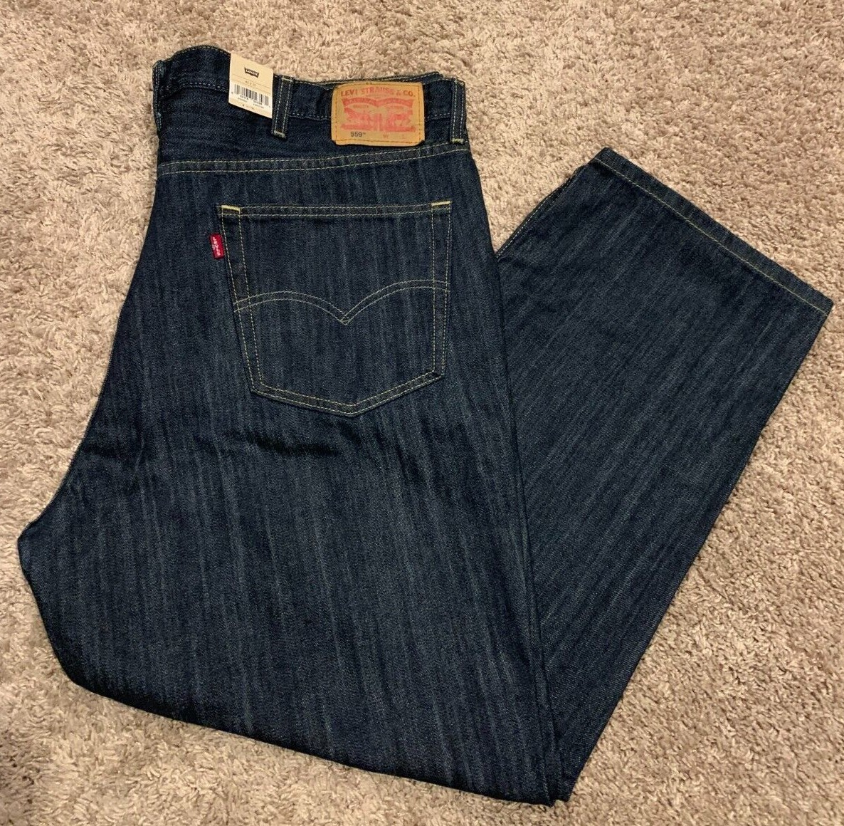 Levi's 559 Relaxed Straight Fit Jeans Blue Big & Tall Sizes NWT RT$69.50 0004
