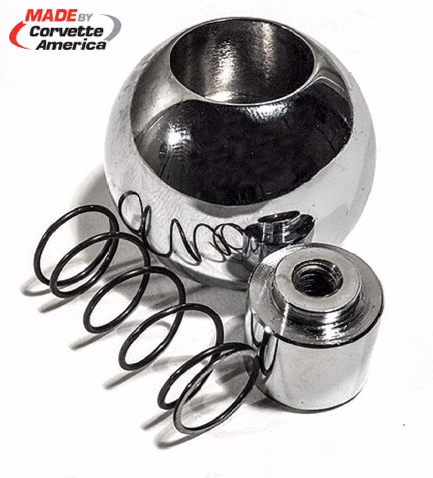 65 - 82 Corvette Shift Knob,  Chrome Automatic Transmission *Complete Kit*