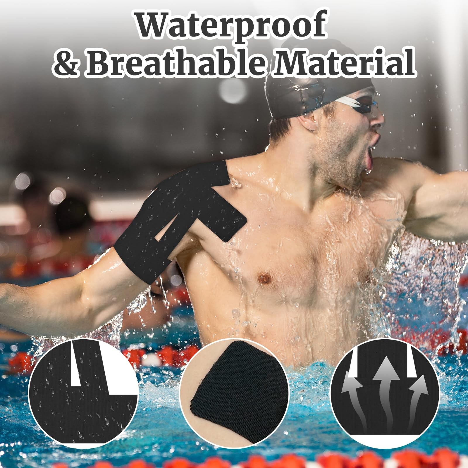 15Pcs Kinesiology Tape for Shoulder Precut,Shoulder Tape for Pain Relief,Orig...