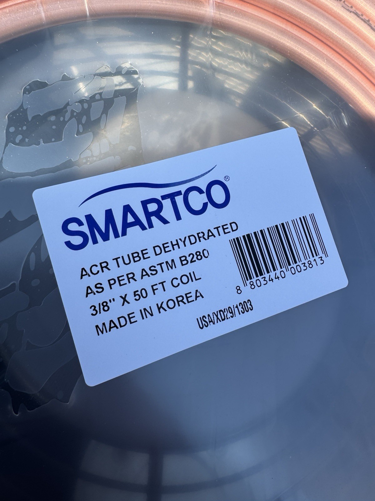 SMARTCO ACR TUBE DEHYDRATED 3/8” X 50 FT