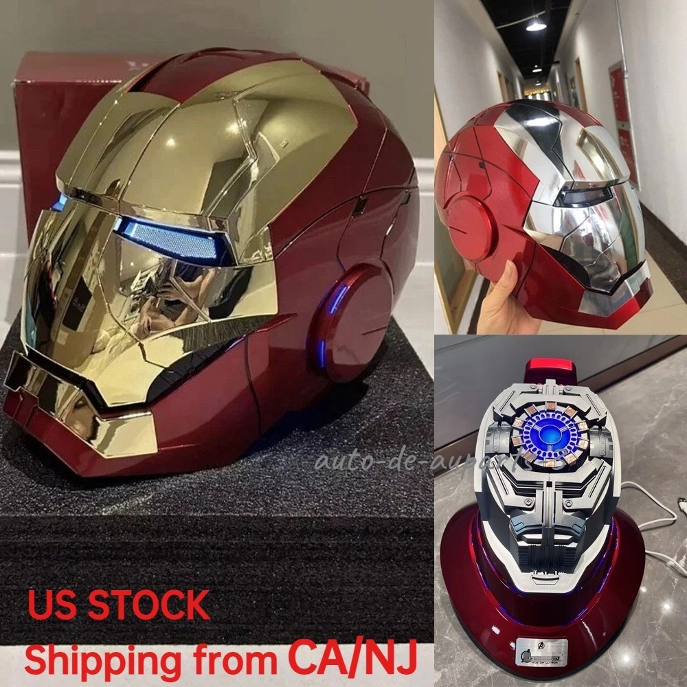 Autoking Iron Man Mk5 1:1 Helmet Wearable Voice-control Mask Cosplay Party Gift