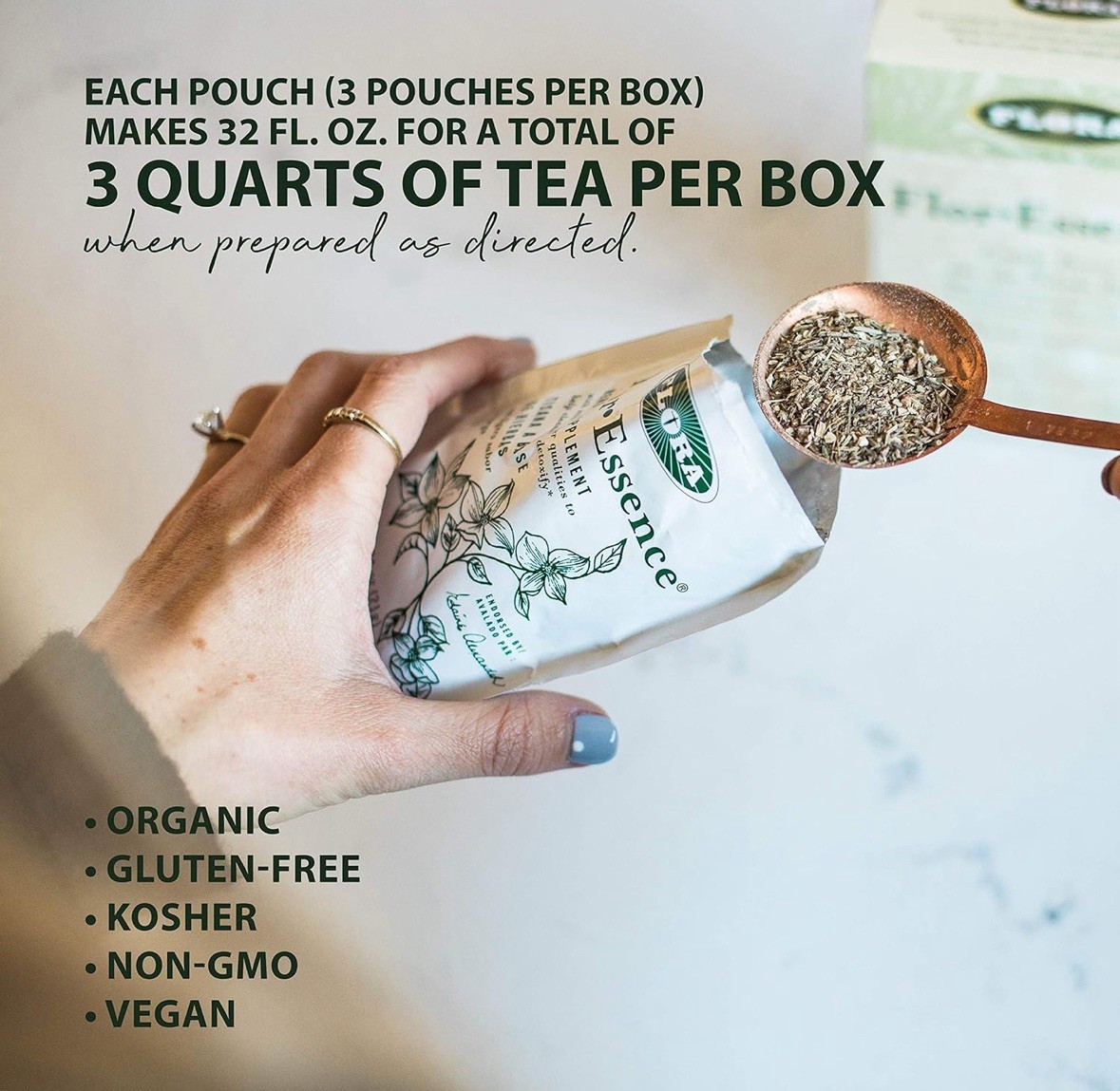 Flora Flor•Essence Organic Herbal Tea 2.2 oz Loose Herbal Blend