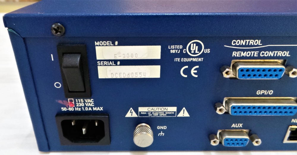 360 Systems Ethernet Audio System Digicart-E Model: E-3000