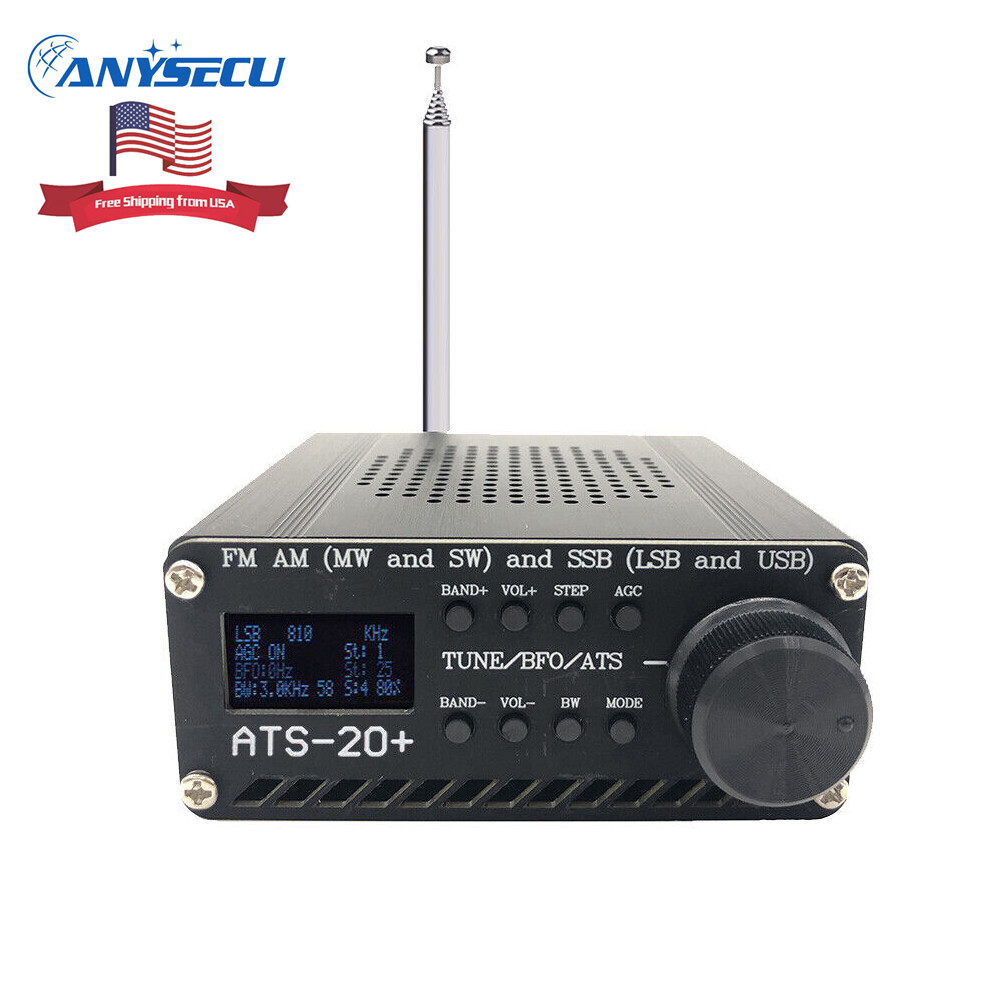ANYSECU ATS-20+ All Band Radio Receiver SI4732 FM AM (MW & SW) SSB (LSB & USB)