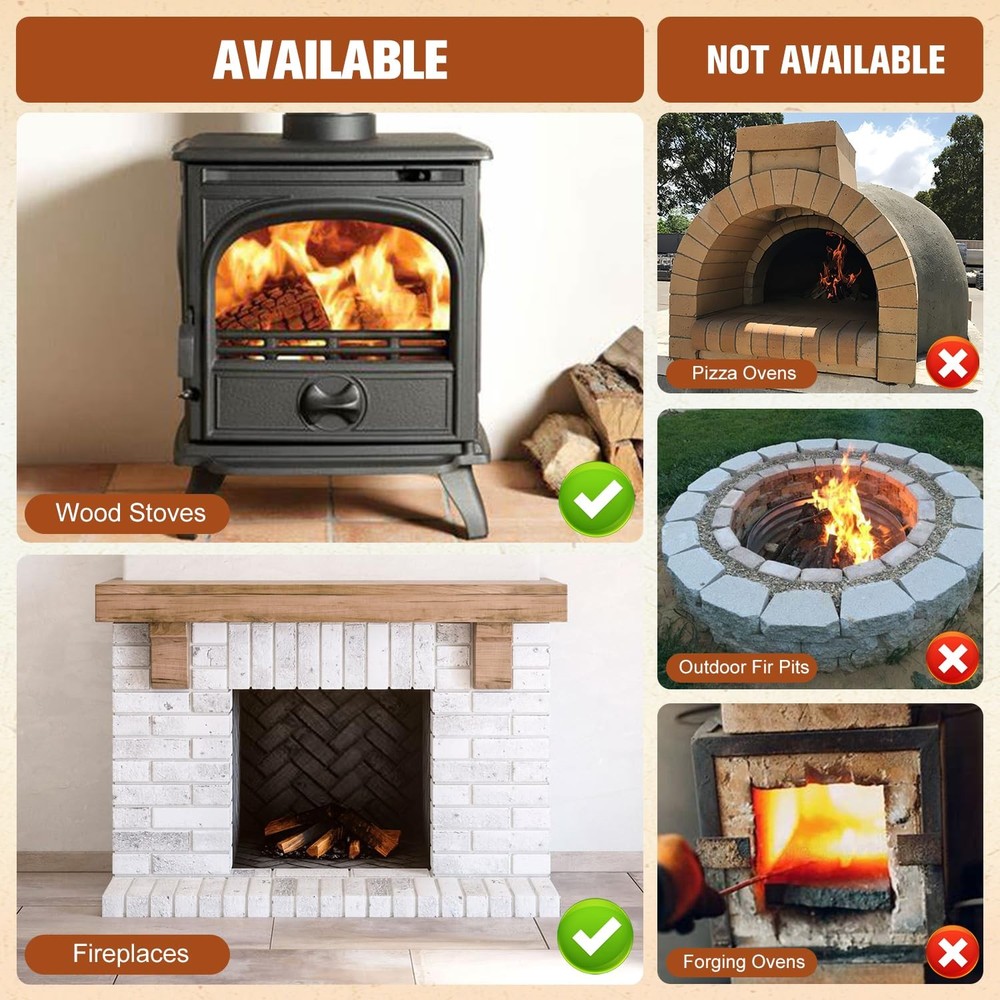 Fire Bricks, FireBrick, High Temperature Insulated Firebricks for Wood...