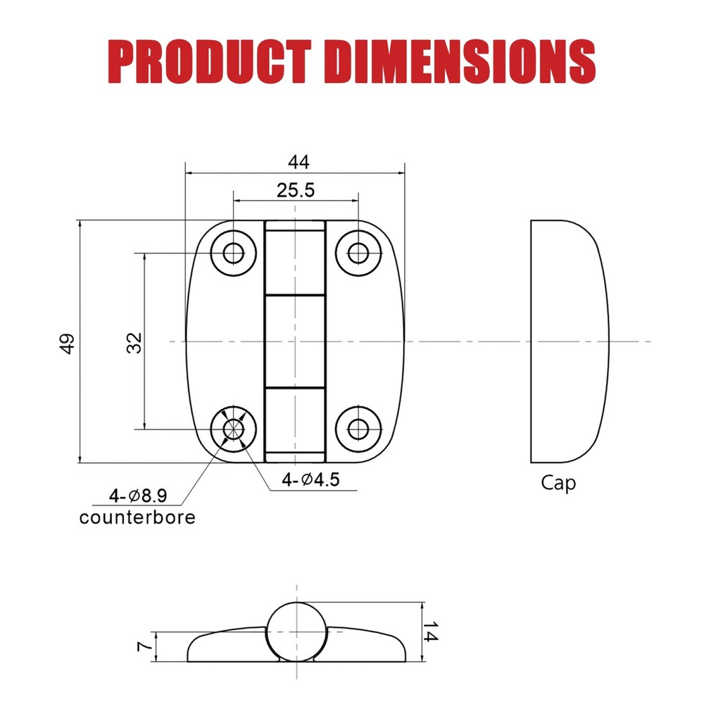 Detent Hinges Positioning Control Nylon Constant Torque Hinge
